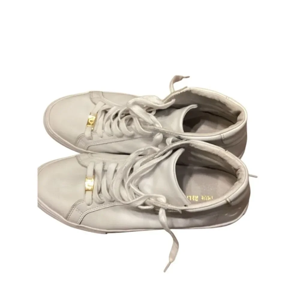 True Religion Mens Leather White Mid Trainers Sneakers Shoes size 7